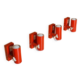 Set of 4 modernist wall lights