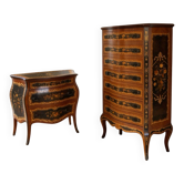 Italian Mid-Century Inlaid Bedroom Suite, by Pacifici Prete, Roma