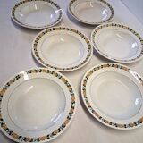 6 antique Villeroy & Boch soup plates in good condition