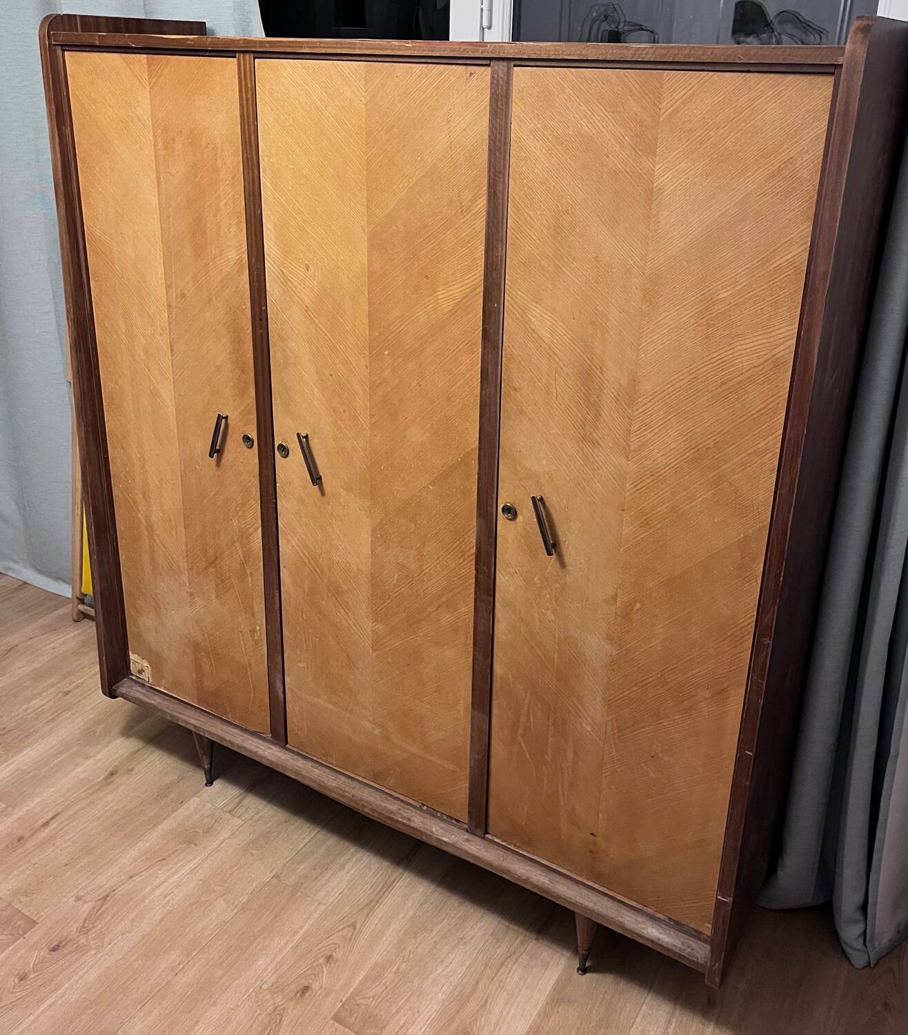 1960s wooden wardrobe