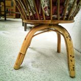 Rattan sewing basket