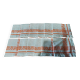 Set of twelve apricot damask cotton napkins days 25 x 26 cm