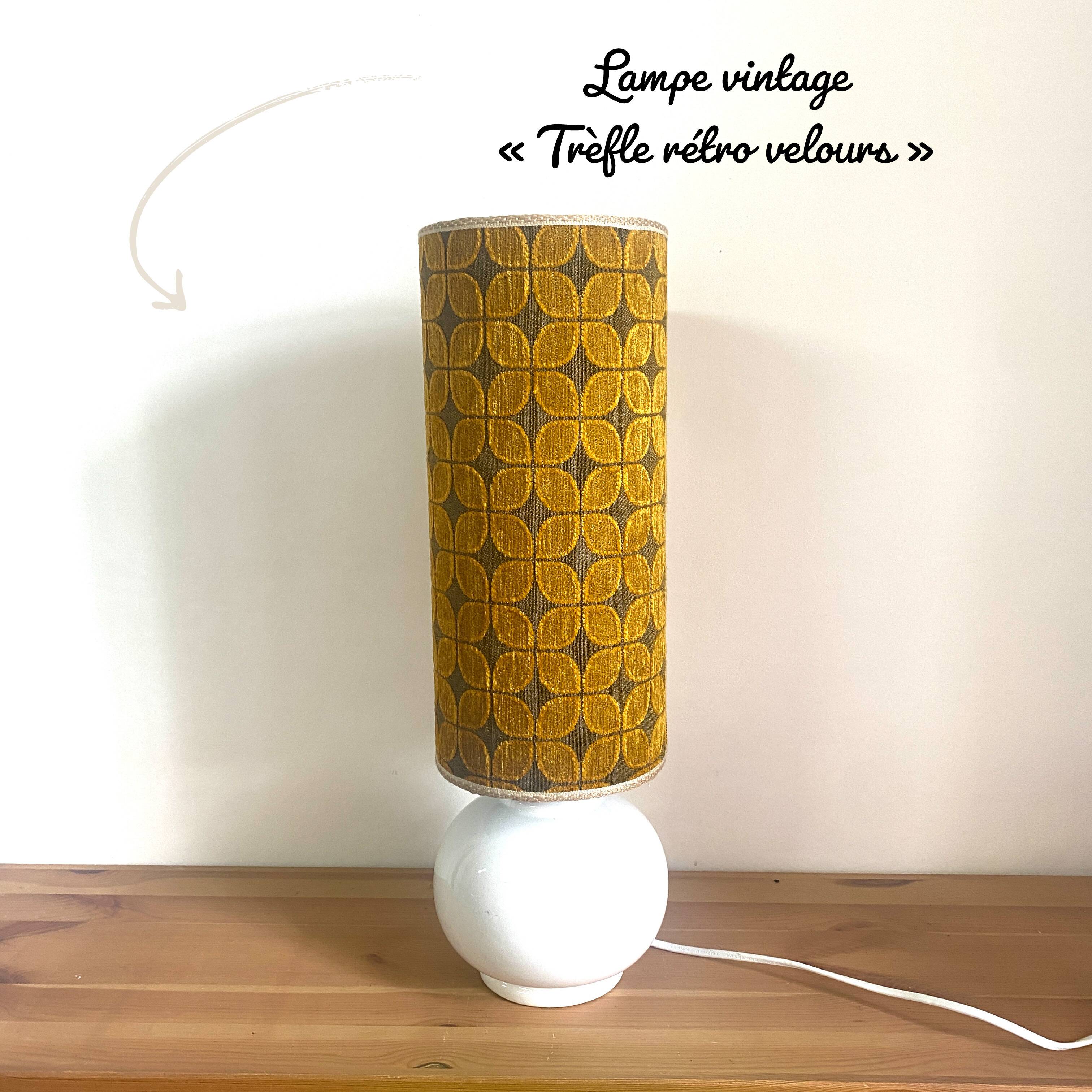 Upcycled vintage lamp - upcycling - Retro Velvet Clover