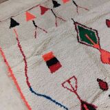 Handmade wool Berber rug 278x152cm