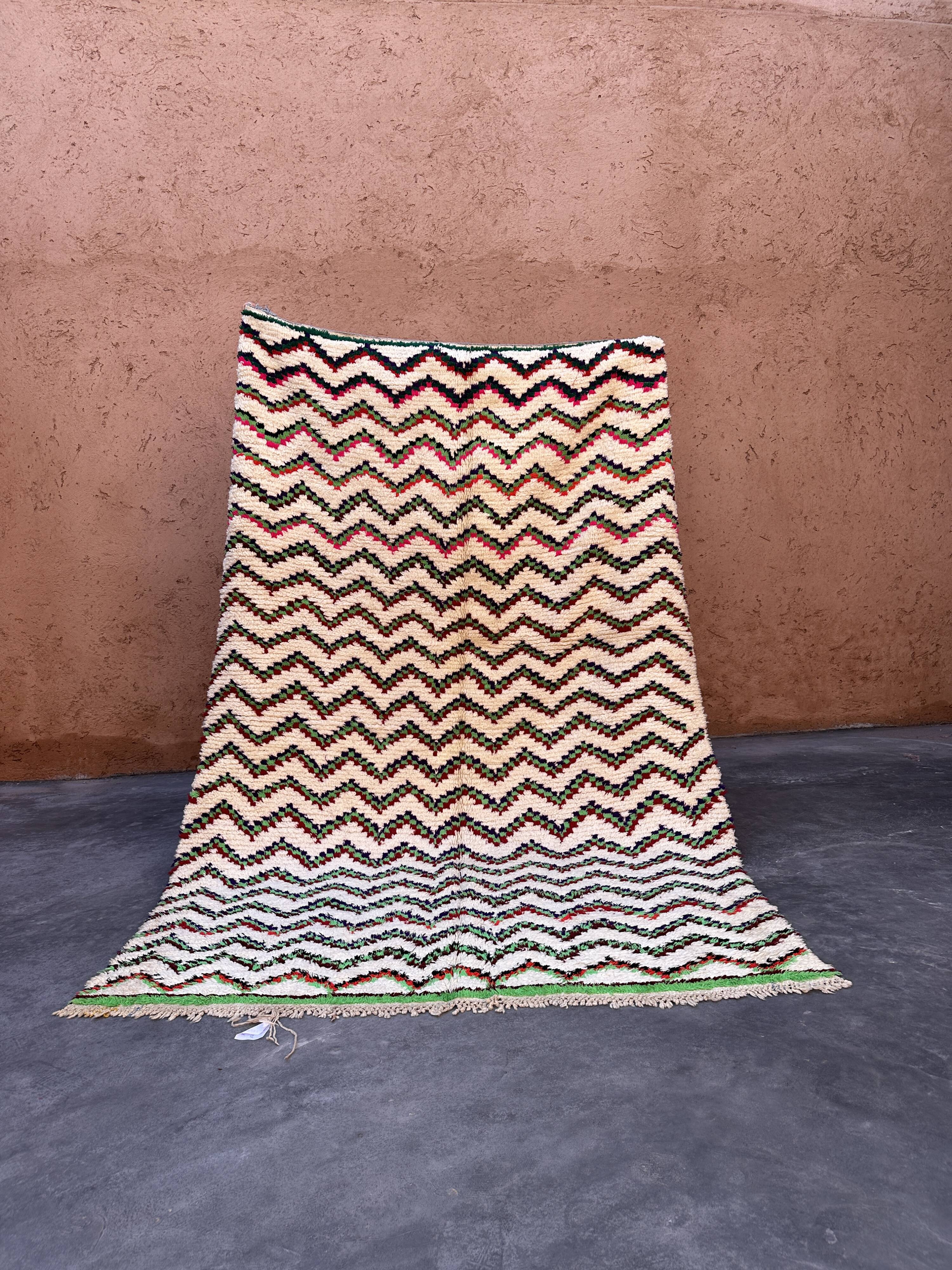 Tapis Marocain Azilal blanc - 178 x 264 cm