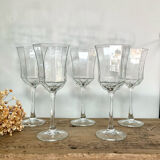 5 stemmed glasses "Octime" LUMINARC France