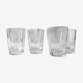 Lot de 4 gobelets cristal