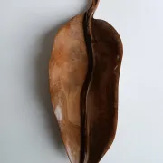 Falcon olive wood fruit bowl spain 1960