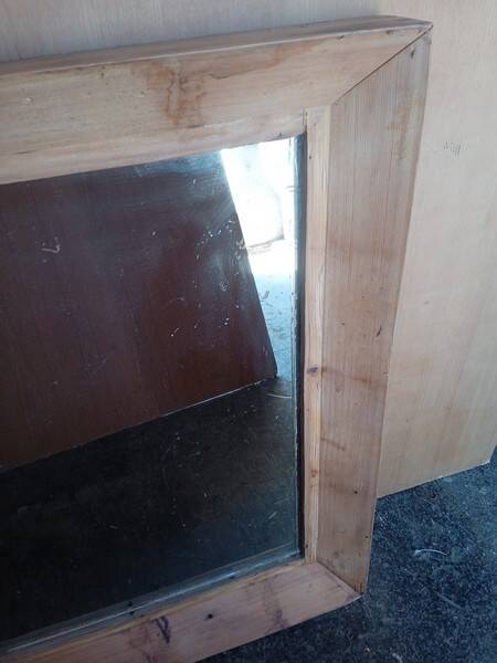 Miroir epais bois brut naturel 82/72cm - 1940