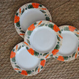 Service of 6 plates for dessert 70's