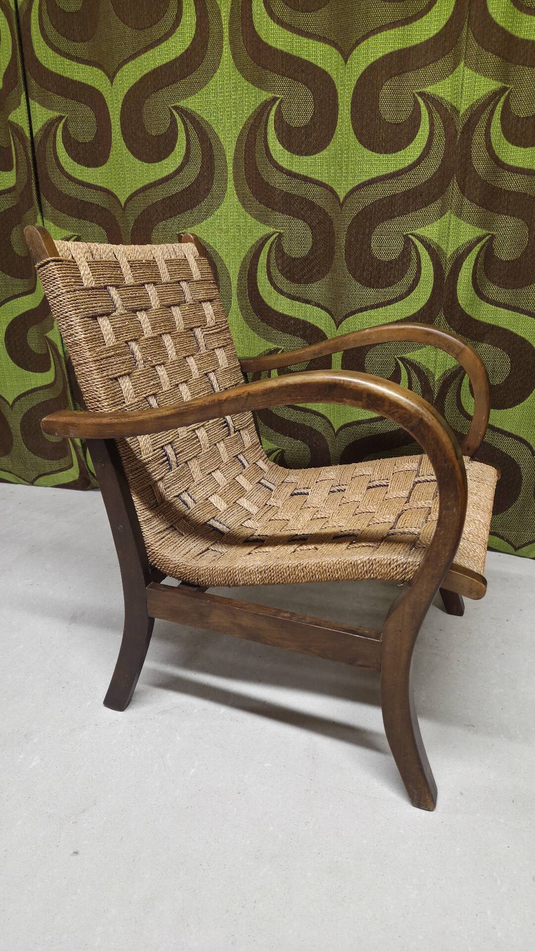 Erich Dieckmann Bauhaus Armchair cordage 1930