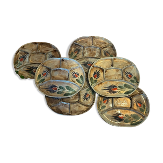 St Clément ceramic fondue plates