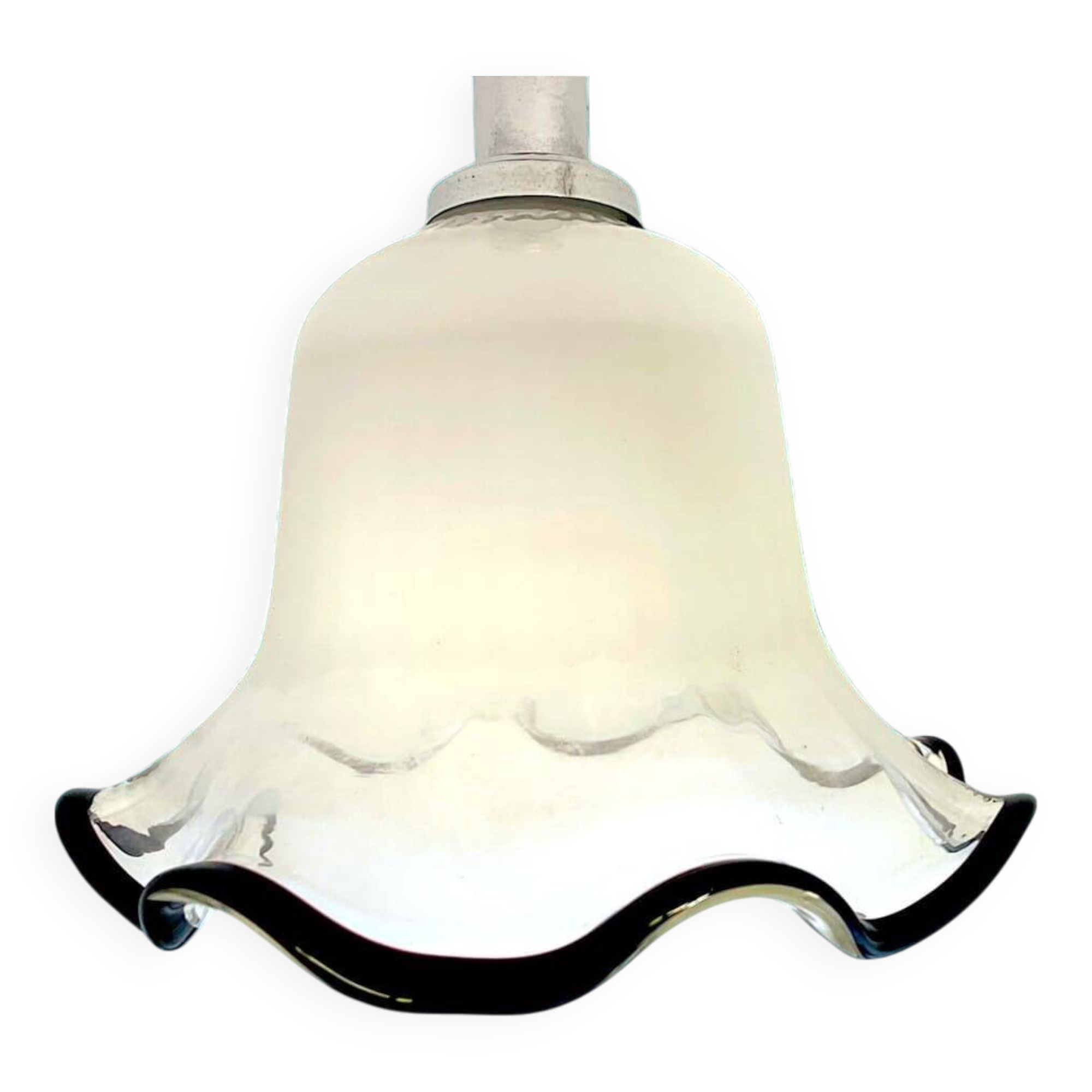 White opaline glass pendant light