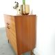 Fineer vintage schoenenkast met legplanken, Kama Möbel
