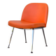 Chauffeuse vintage orange skaï et chrome 1970