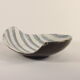 Striped ceramic vide-poche bowl by Carstens Tönnieshof, Germany 1950s.