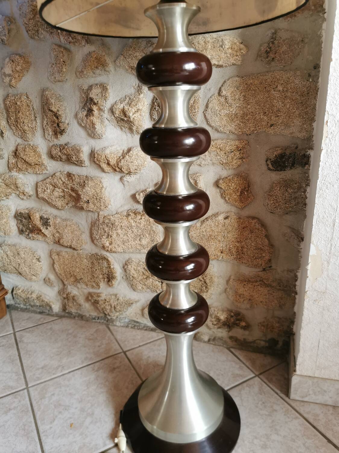 Space Age brushed aluminum floor lamp