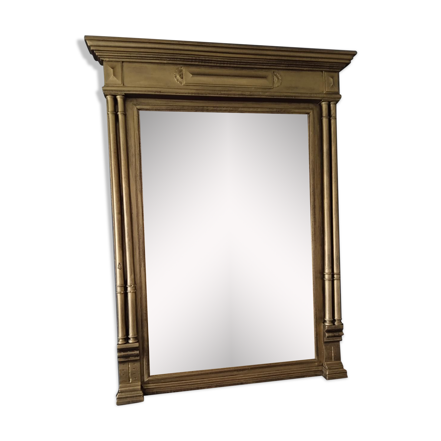 Antique gilded trumeau mirror 93x120cm