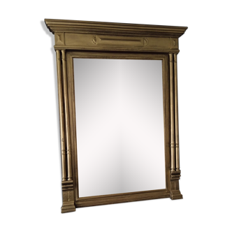 Antique gilded trumeau mirror 93x120cm
