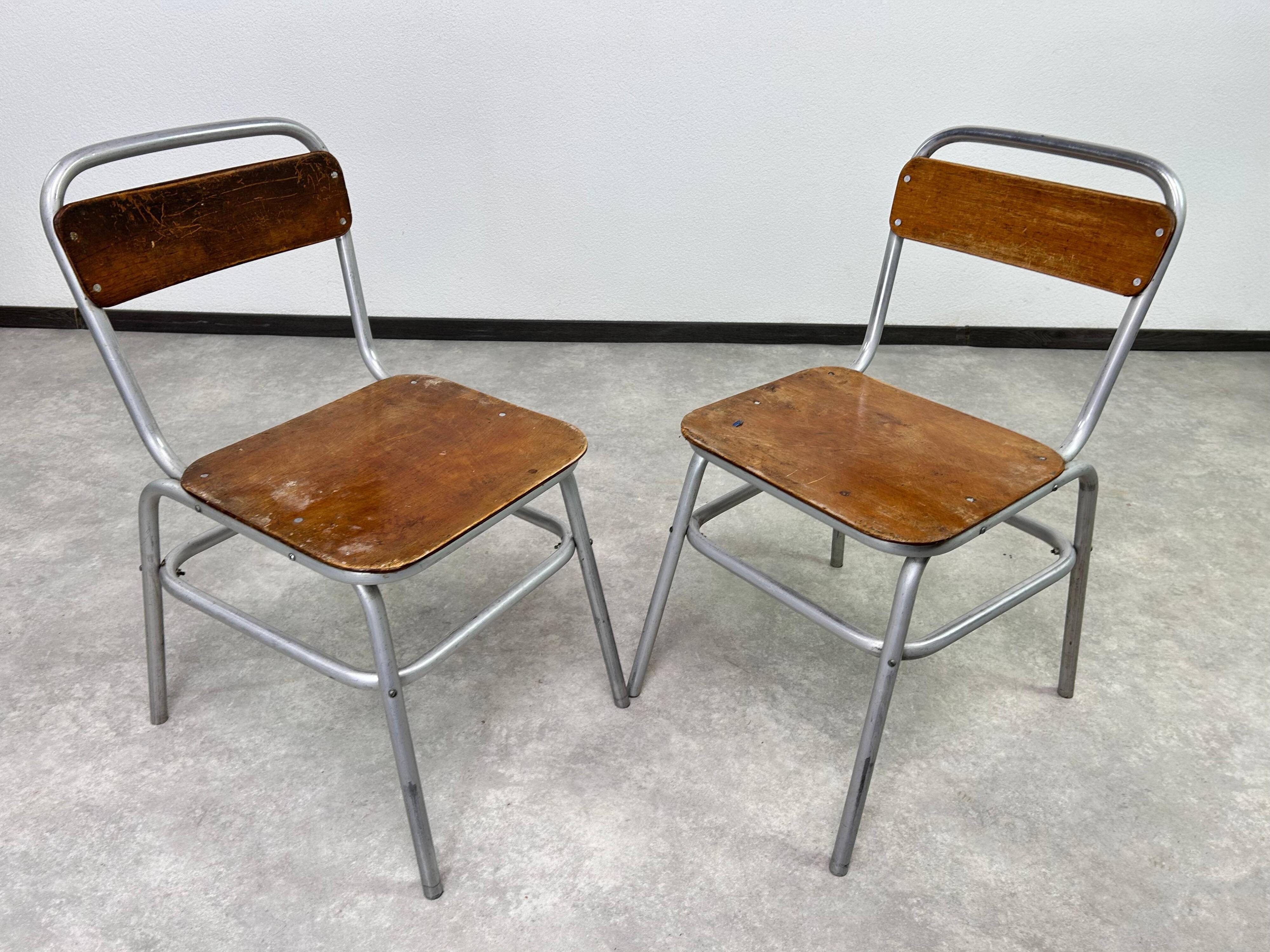 Vintage aluminium dining set