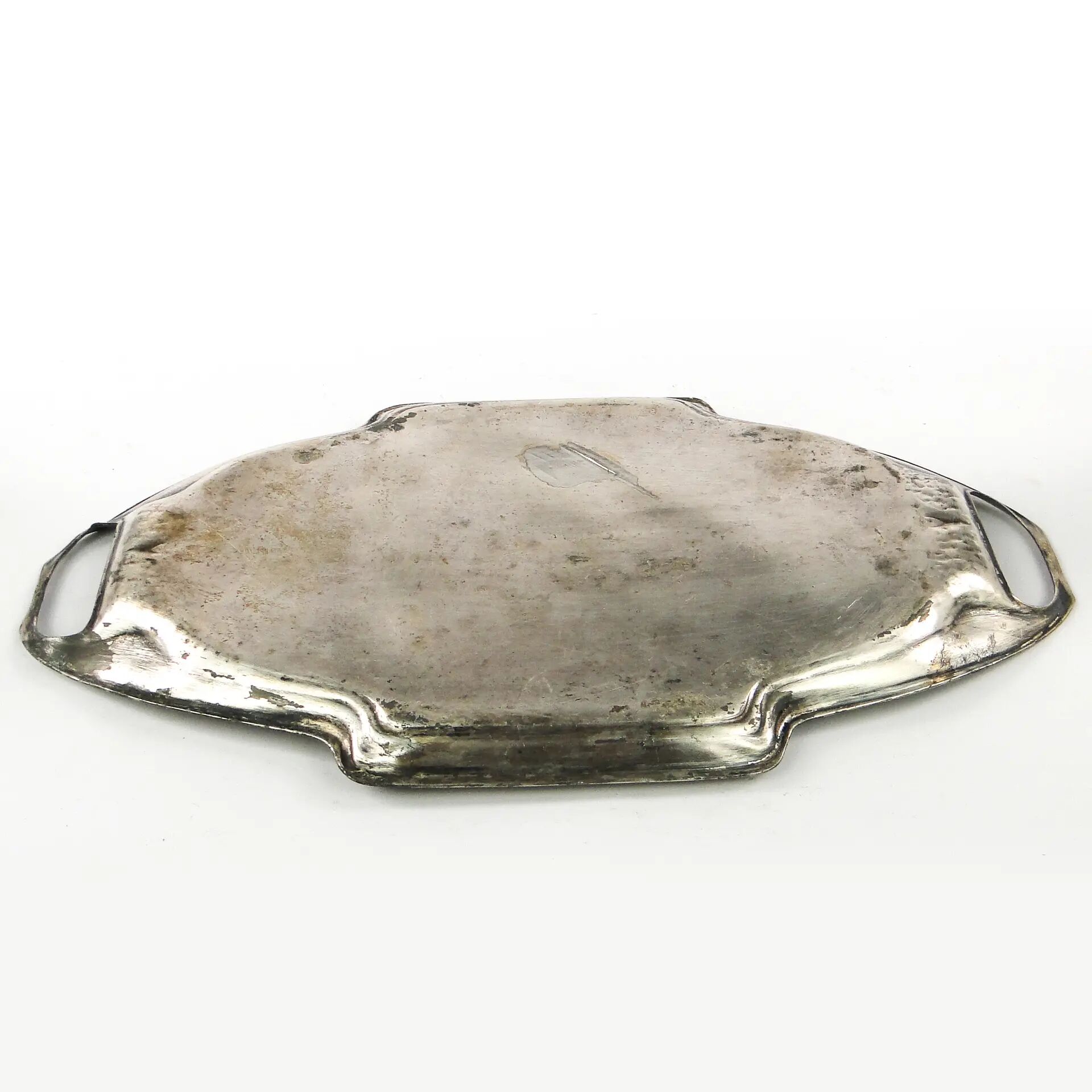 Art Nouveau tray, silver-plated pewter, Austria, early 20th century