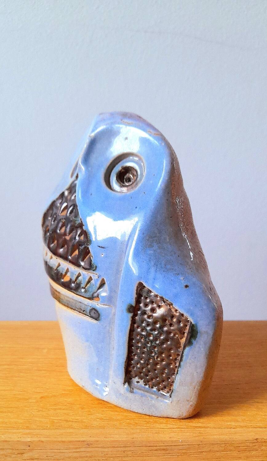 Ceramic owl signed 60s