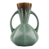 Vase Art Déco – Faïencerie De Bruyn – France – Glaçure coulée - 19cm