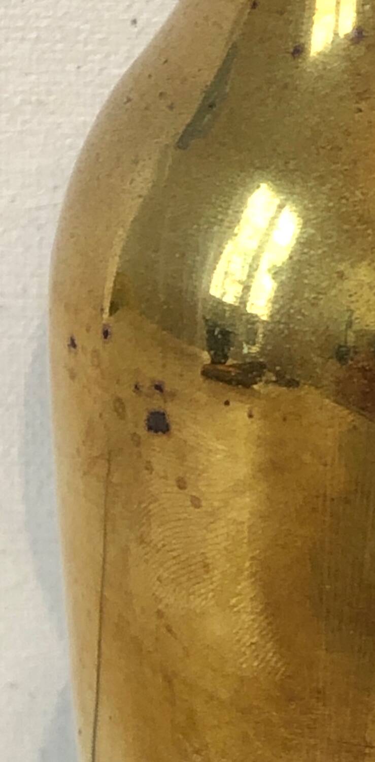 Antique gilded brass vase