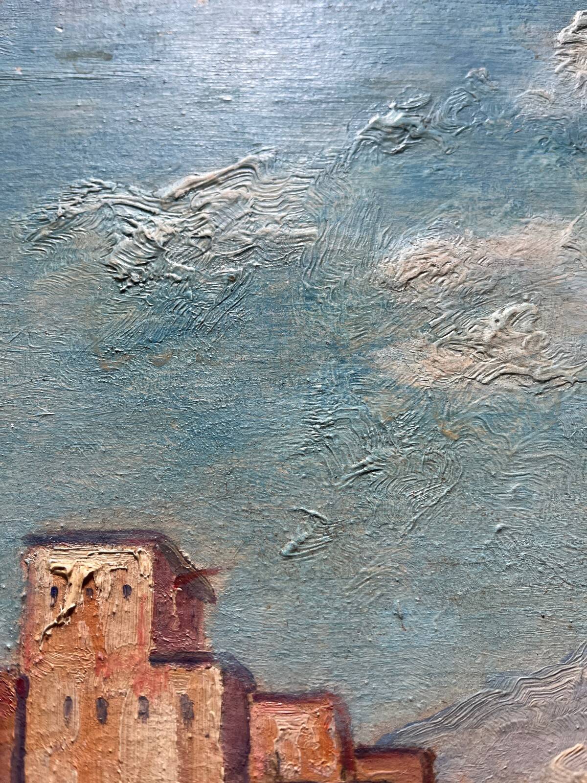 Tableau HSP 1956 "Kasbah Talat n’Yacoub" Orientalist Morocco