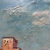 Tableau HSP 1956 "Kasbah Talat n’Yacoub" Orientalist Morocco