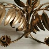Golden metal palm lamp