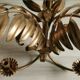 Golden metal palm lamp