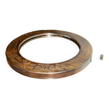 Vintage round copper mirror by marco fugeri 1960