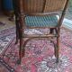 Vintage wicker and rattan bridge chair