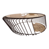 Metal and glass coffee table