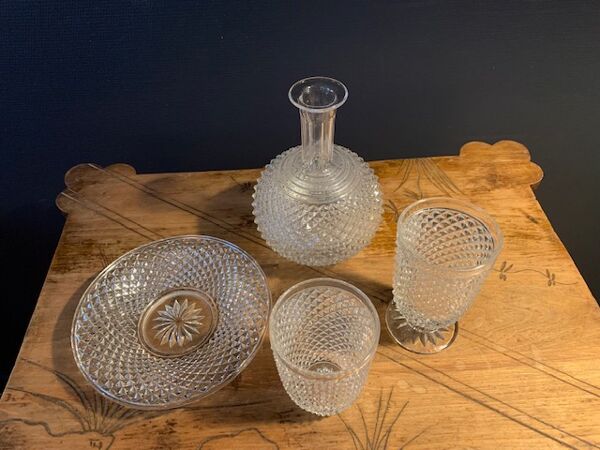 Ancien service de nuit cristal Baccarat fin XIXeme