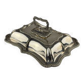 Plat de service ancien en argent argenté Sheffield du début du XXe siècle, Angleterre