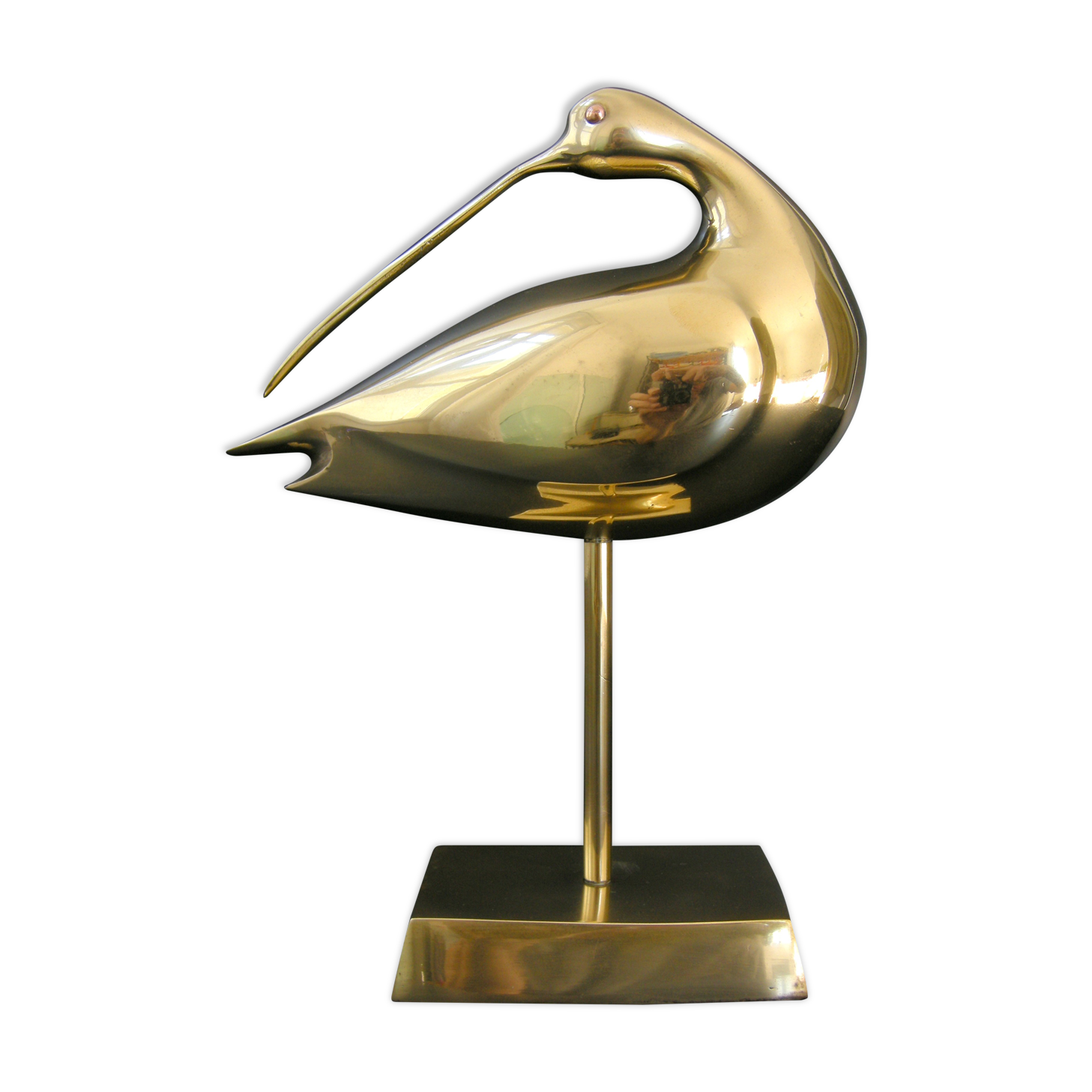 Vintage decorative bird 1970 brass