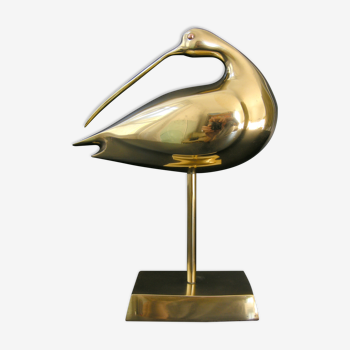 Vintage decorative bird 1970 brass