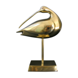 Vintage decorative bird 1970 brass