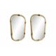 Classic Italian Gold Leaf Murano Glass Wall Mirror Duo – Torciglione Motif