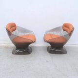 Pair of “Apollo” armchairs by Team TILLBERG for OVERMAN in plexiglass, 1970