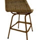 Suite of six vintage bar stools in rattan design Rohe 1960