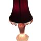 Clichy glass base table lamp with 20th-century lampshade