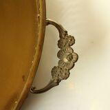 Solid brass tray with handles