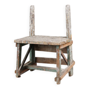 Tabouret industriel rustique