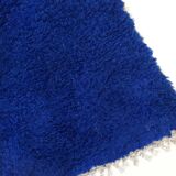 Moroccan Berber carpet beni ouarain uni blue majorelle 242x148cm