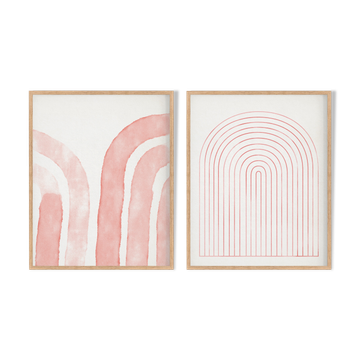 Framed set of two abstract giclee prints, 50x70