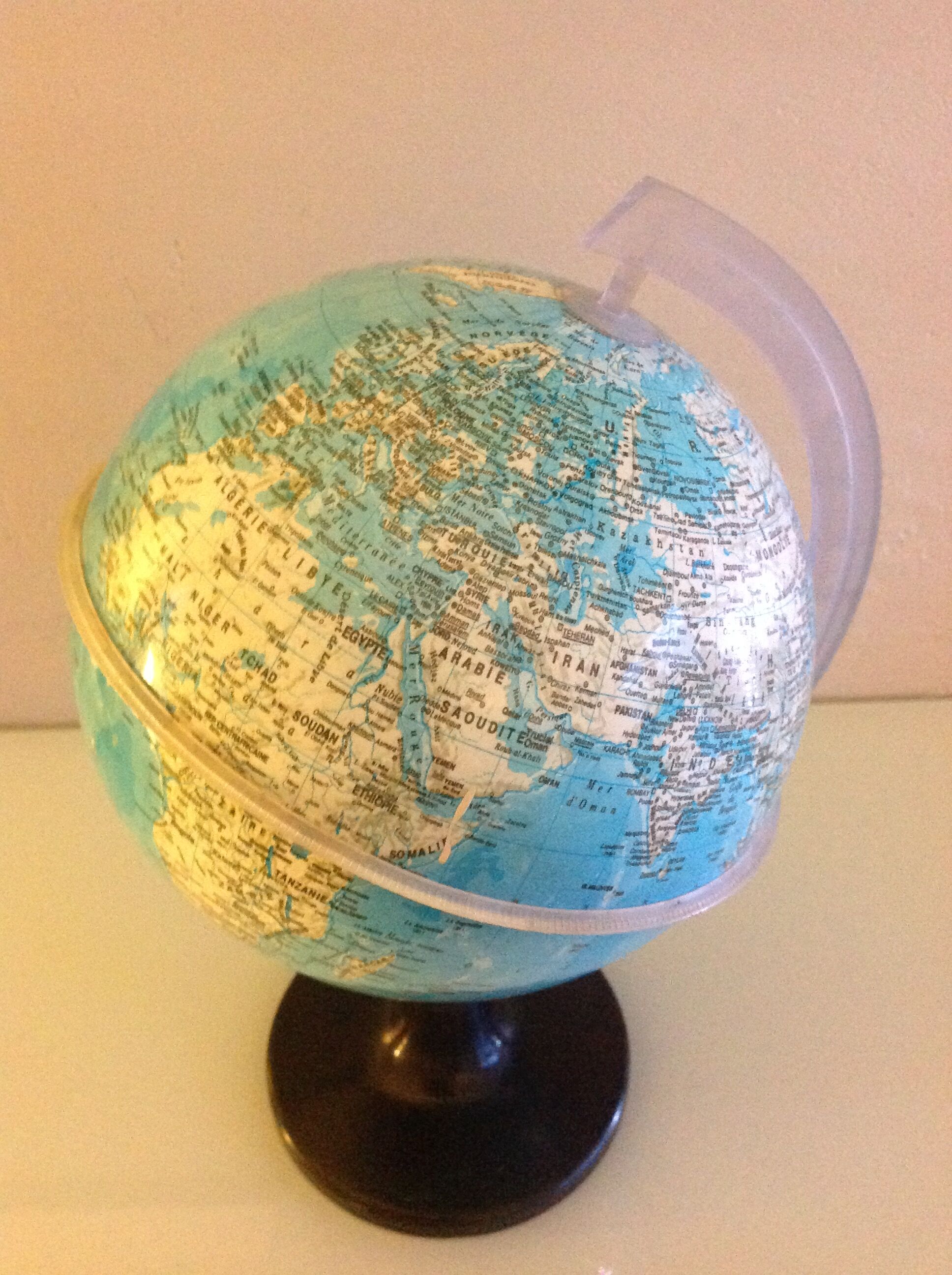 Earth globe, vintage 70s-80s
