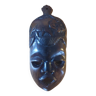 Masque tribal africain en bois d'ébène sculpté mains vintage